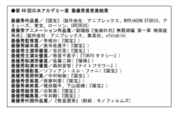 最優秀賞受賞結果